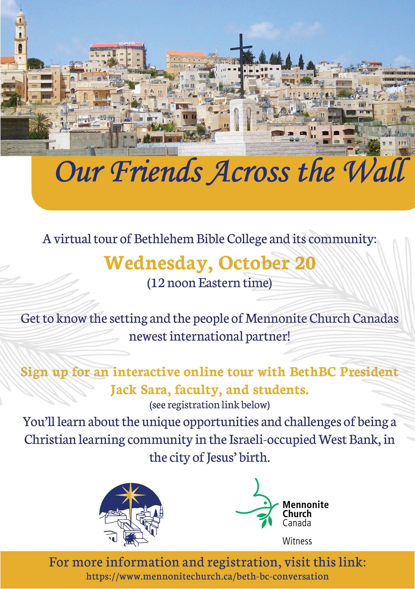 Getting to know MC Canada's new partner, Bethlehem Bible College